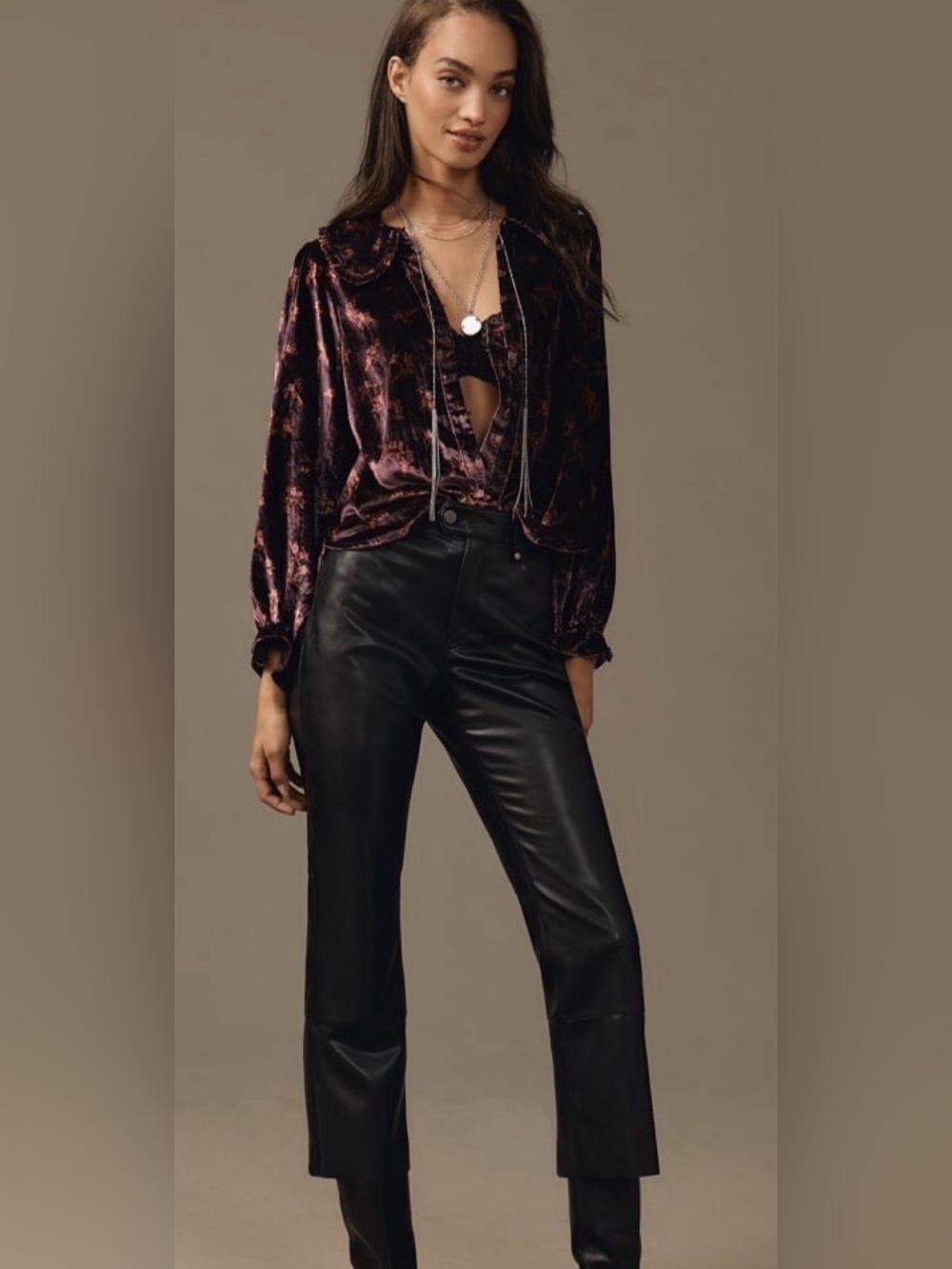 Anthropologie Pilcro -The Keira Collared Button-Front Blouse